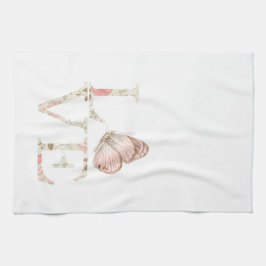 Rosa Liebe Schmetterling Geschirrtuch