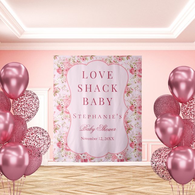 Rosa Liebe Shack Baby Duschkabine Foto Stand Hinte Wandteppich (Von Creator hochgeladen)