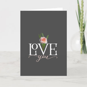 Rosa LIEBE SIE Valentine Feiertagskarte