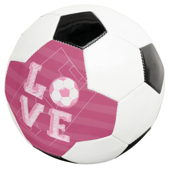 Rosa Liebe Soccer Fußball (Dreiviertel)