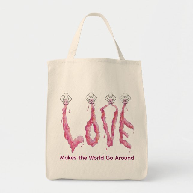Rosa Liebe Tote Tasche (Vorne)