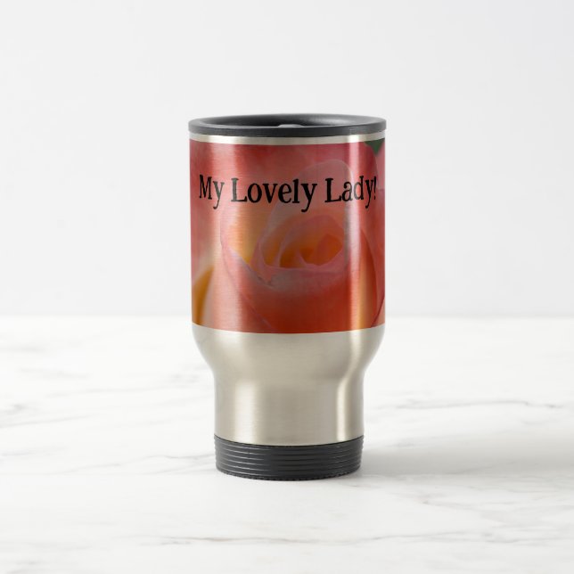 Rosa Liebe Valentine Wasser Flasche Reisebecher (Mittel)