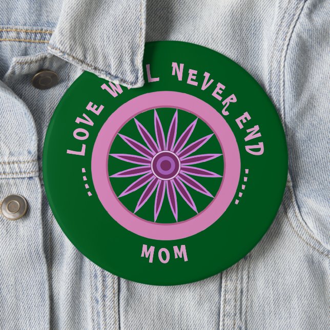 ROSA LIEBESGESCHENK FÜR MUTTER, MUTTERTAG, GEBURTS BUTTON (Beispiel)