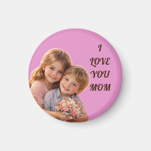 ROSA LIEBESGESCHENK FÜR MUTTER, MUTTERTAG, GEBURTS MAGNET