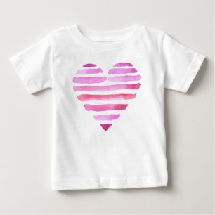 Rosa Liebesherz für Kinder Baby T-shirt