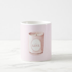 Rosa Liebeskerze Kaffeetasse