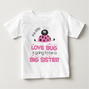 Rosa Liebewanze große Schwester Baby T-shirt