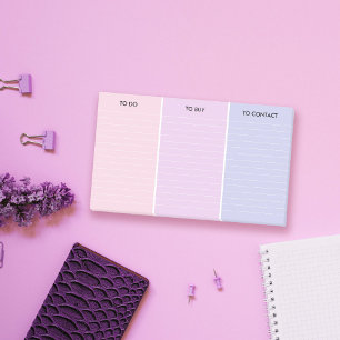 Rosa, Lila 3 Kategorie, zu benennen Post-it Klebezettel