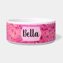 Rosa lila abstrakt personalisierte Keramik-Haustie