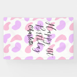 Rosa lila abstrakte Formen glücklich 1. Banner