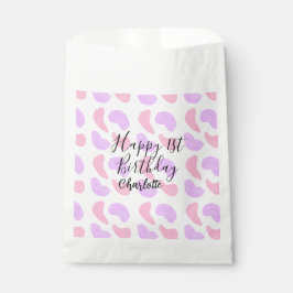 Rosa lila abstrakte Formen glücklich 1. Geschenktütchen
