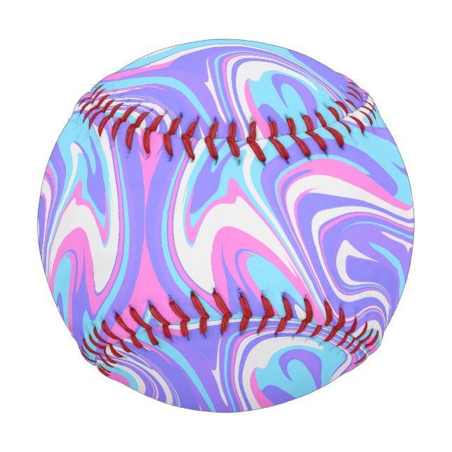 Rosa Lila Acrylpour-Marmor-Muster einfach Thr Baseball (Vorderseite)