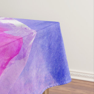 Rosa, lila, aquamarine und blaue tischdecke