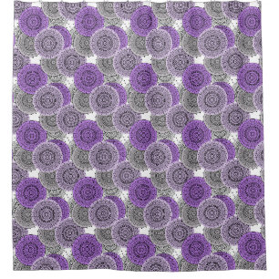 Rosa lila arabisches Mandala-Muster im orientalisc Duschvorhang