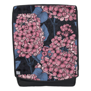 Rosa Lila auf dunkelblau Rucksack