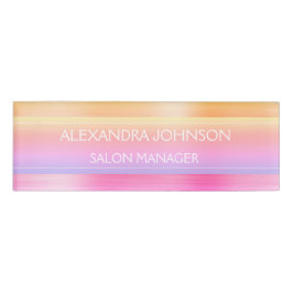 Rosa Lila Beruflicher Fohlen Moderne Namenschild