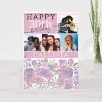 Rosa Lila Blatt Blumenwasser Foto Geburtstag