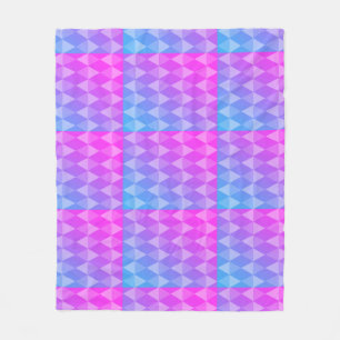 Rosa, Lila, Blau Diamantmuster Fleecedecke