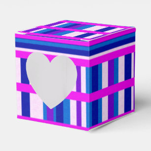 Rosa Lila Blau Kariert Geschenkschachtel