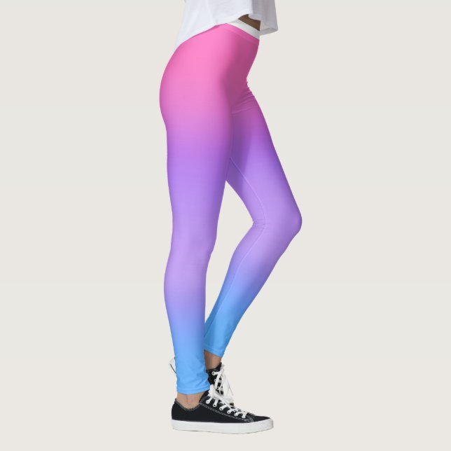 Rosa lila blaue Ombre Leggings (Rechts)