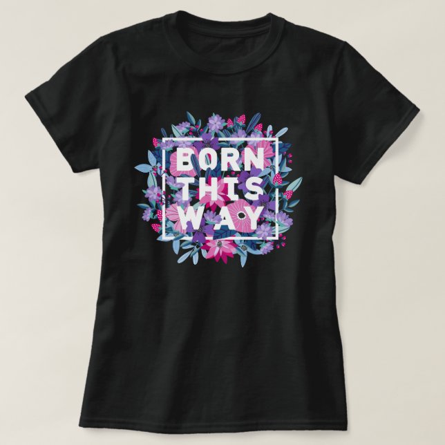 Rosa Lila blauer Bi-Stolz T-Shirt (Design vorne)