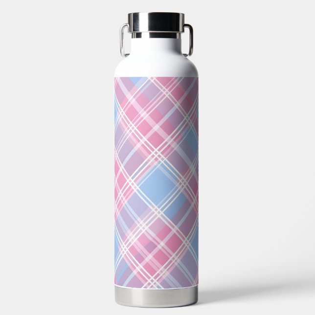 ROSA LILA BLAUES OSTER-KAROMUSTER TRINKFLASCHE (Vorderseite)