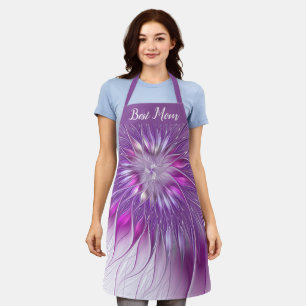 Rosa Lila Blume Abstraktes Fraktal Schürze
