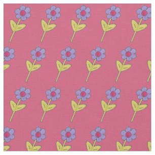 Rosa Lila Blume Floral Daisy Garden Party Stoff