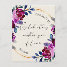 Rosa Lila Blumen Feiern Sie Liebe Jubiläum