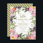 Rosa Lila Blumengrün Blätter 60. Geburtstag Karte<br><div class="desc">Rosa und lila Aquarellblüten und Salbei und Oliven-Grün-Blätter auf der 60. Geburtstagsfeier für Frauen. Die Rückseite dieser Karte hat olivgrüne und weiße Streifen. Kontaktieren Sie uns für Hilfe bei der Anpassung oder um passende Produkte anzufordern.</div>