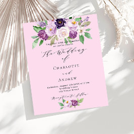 Rosa lila Blumenladen zum Hochzeitsfeiern