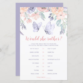 Rosa Lila Blumenschmetterling würde sie eher spiel