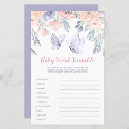 Rosa Lila Blütenschmetterlinge Wortschwall