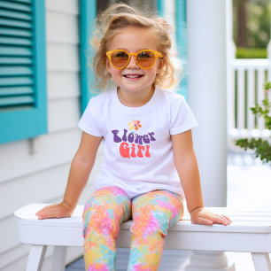 Rosa lila Boho Blumenmädchen Hochzeit T-Shirt