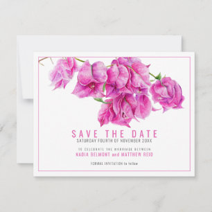 Rosa lila Bougainvillea Hochzeit Save The Date