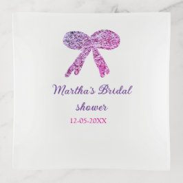 Rosa lila Bugfunkel Glitzer Brautparty Dekoschale