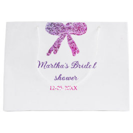 Rosa lila Bugfunkel Glitzer Brautparty Große Geschenktüte