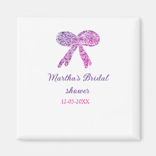 Rosa lila Bugfunkel Glitzer Brautparty Magnet