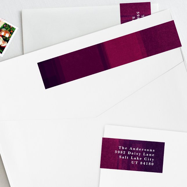 Rosa Lila Chalk Holiday Rücksendeadresse (Von Creator hochgeladen)