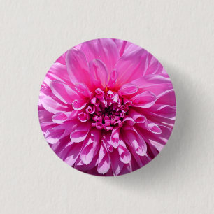 Rosa Lila Dahlia-Blume Button