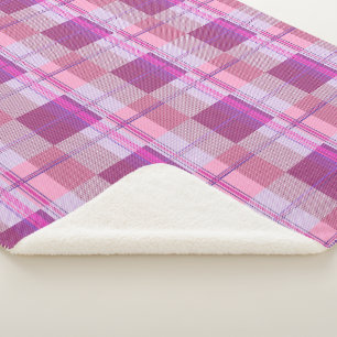 Rosa lila diagonales Karodecke Sherpadecke