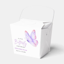 Rosa lila ein kleiner Schmetterling Baby Shower Geschenkschachtel