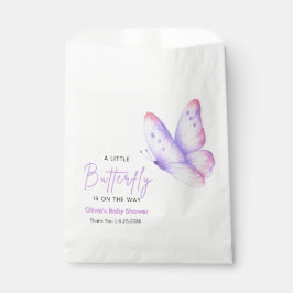 Rosa lila ein kleiner Schmetterling Baby Shower Geschenktütchen