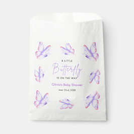 Rosa Lila Ein Kleiner Schmetterling Baby Shower Geschenktütchen