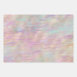 Rosa Lila Einhorn Sparkle Glitzy Gold Geschenkpapier Set