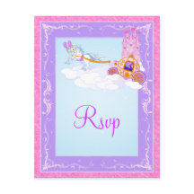 Rosa, Lila Fantasy Fairy Tale Wedding Repcard