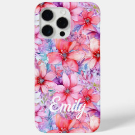 Rosa Lila Farbe Blütenfarbe Personalisierter Name Case-Mate iPhone Hülle
