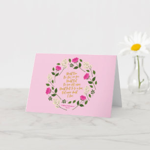 Rosa lila florale William Shakespeare Niemals zwei Karte