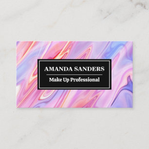 Rosa Lila flüssige Hintergrundfarbe Visitenkarte