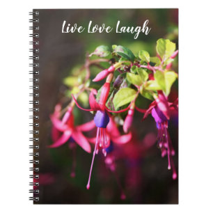 Rosa Lila Fuchsia-Blume Motivierend Notizblock